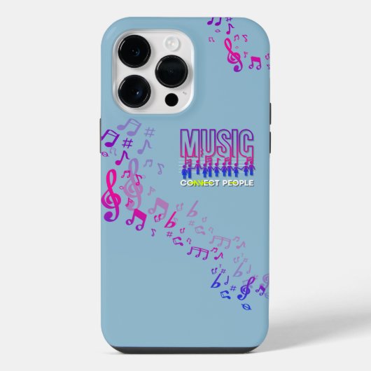 音楽が人々をつなげる | iPhoneケース (裏面)