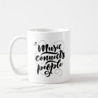 音楽が人を結ぶタイポグラフィマグカップ コーヒーマグカップ