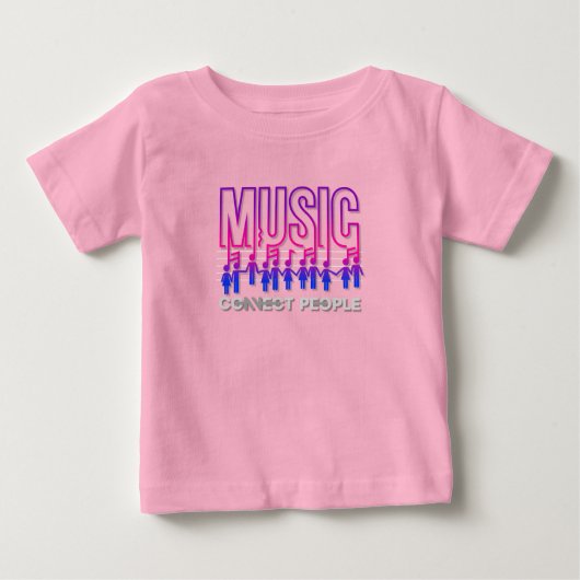 音楽が人を結ぶ | ベビーTシャツ (正面)