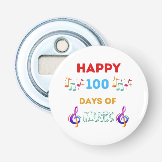 音楽が大好き100日 栓抜き (正面)