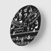 音楽が大好き_ウォールクロック ラウンド壁時計 (傾斜)