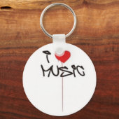 音楽が大好き キーホルダー (正面)