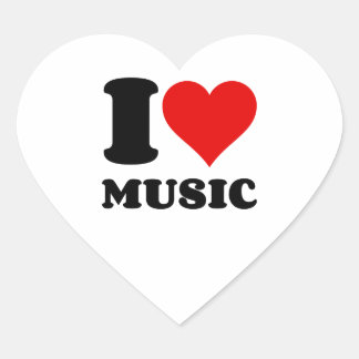 音楽が大好き ハートシール
