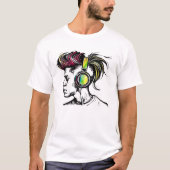 音楽が大好き Tシャツ (正面)