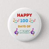 音楽が好きな100日 缶バッジ (正面)
