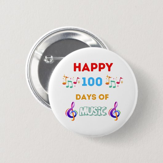 音楽が好きな100日 缶バッジ (正面&裏面)