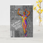 音楽が心のカードを満たす カード (黄色い花)