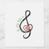 音楽が必要 ワインラベル (シングルラベル)