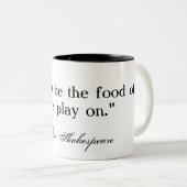 音楽が愛…シェークスピアの食糧なら ツートーンマグカップ (正面右)