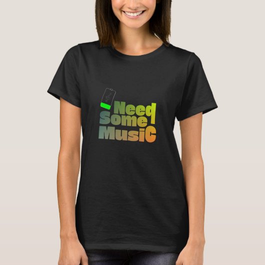 音楽が欲しい Tシャツ (正面)