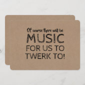 音楽が流れる – Bridesmaid Proposed 招待状 (正面/裏面)