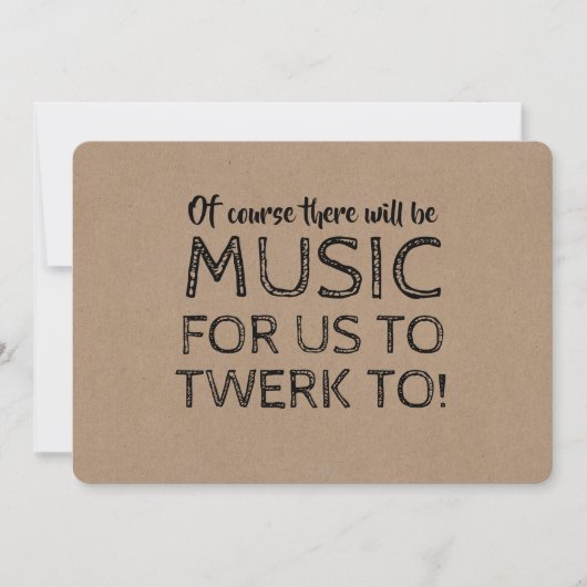 音楽が流れる – Bridesmaid Proposed 招待状 (正面)