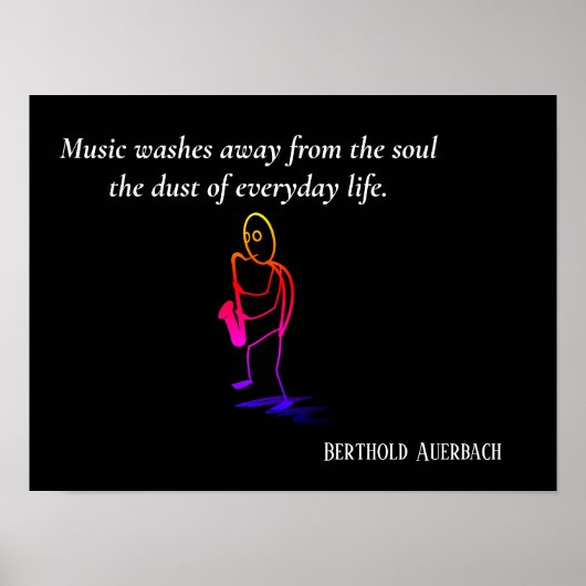 音楽が流れ遠くにる ポスター (正面)