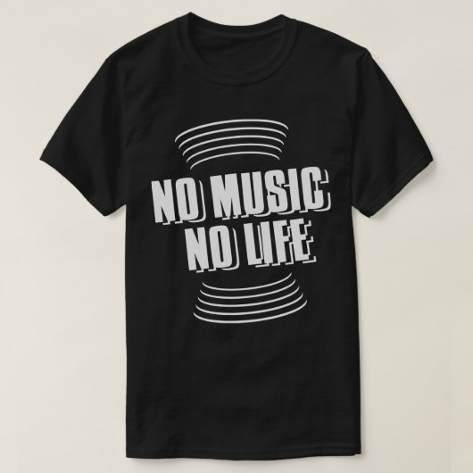 音楽が無ければ命も無い Tシャツ (デザイン正面)
