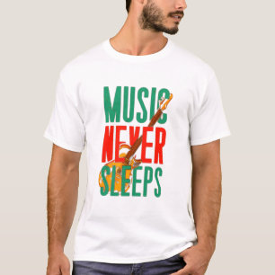 音楽が眠らない Tシャツ
