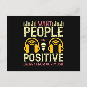 音楽が私たちの前向き音楽からエネルギーを得る ポストカード