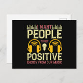 音楽が私たちの前向き音楽からエネルギーを得る ポストカード (正面/裏面)