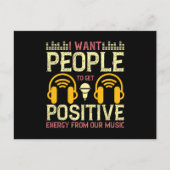 音楽が私たちの前向き音楽からエネルギーを得る ポストカード (正面)