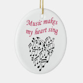 音楽が私のハートを歌う セラミックオーナメント (右)