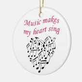 音楽が私のハートを歌う セラミックオーナメント (左)