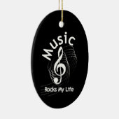 音楽が私の人生を揺るがすパーソナライズされた セラミックオーナメント (右)