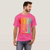 音楽が私の幸せな場所 音楽好き ギター キーボード Tシャツ (正面フル)