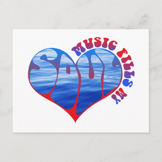 音楽が私の心を満たす ポストカード (正面)