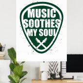 音楽が私の心を癒す ポスター (ホームオフィス)