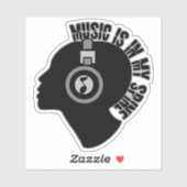 音楽が私の背筋に入っている シール (シート)