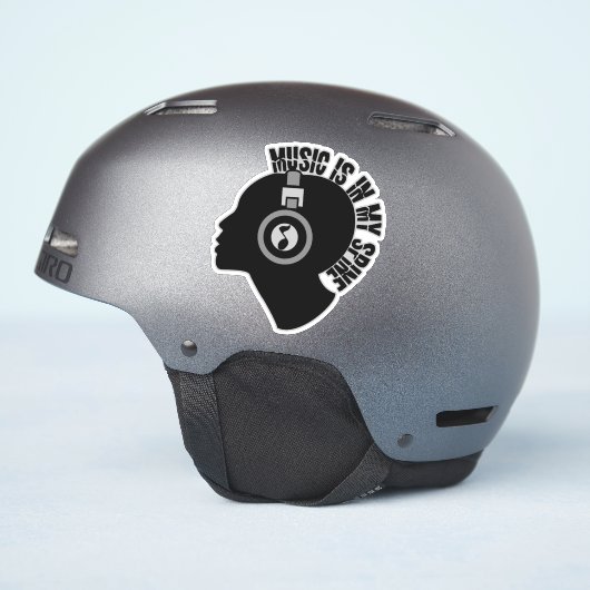 音楽が私の背筋に入っている シール (ヘルメット側面)