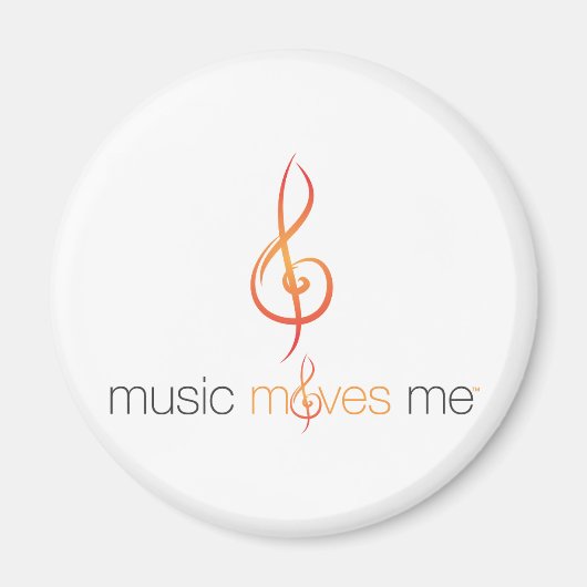 音楽が私を動かす™丸い磁石 マグネット (正面)