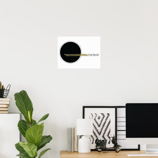 音楽が答え ポスター (ホームオフィス)