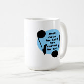 音楽が精神を和らげる コーヒーマグカップ (正面右)