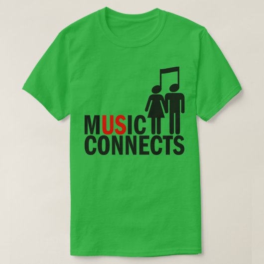 音楽が繋がる1 Tシャツ (デザイン正面)