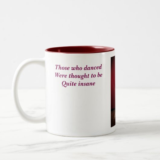 音楽が聞こえない ツートーンマグカップ (左)