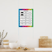 音楽が虹の背景に残る ポスター (キッチン)