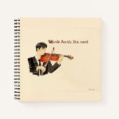 音楽が魂のマンガスタイル本を癒す ノートブック (正面)