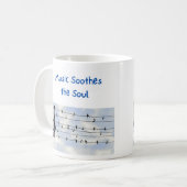 音楽が魂を癒す コーヒーマグカップ (正面左)