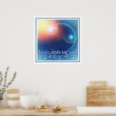 音楽が魂を癒す ポスター (キッチン)