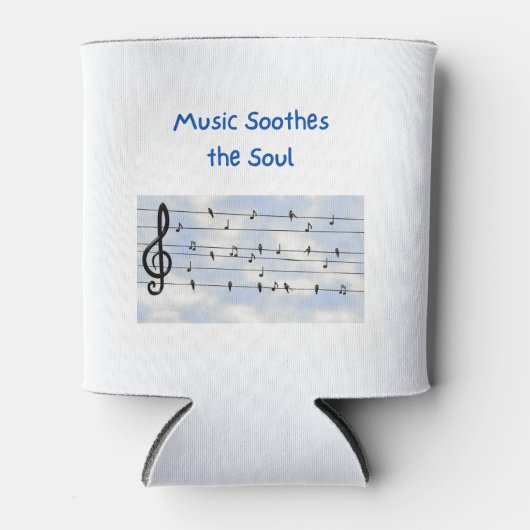 音楽が魂を癒す 缶クーラー (正面)