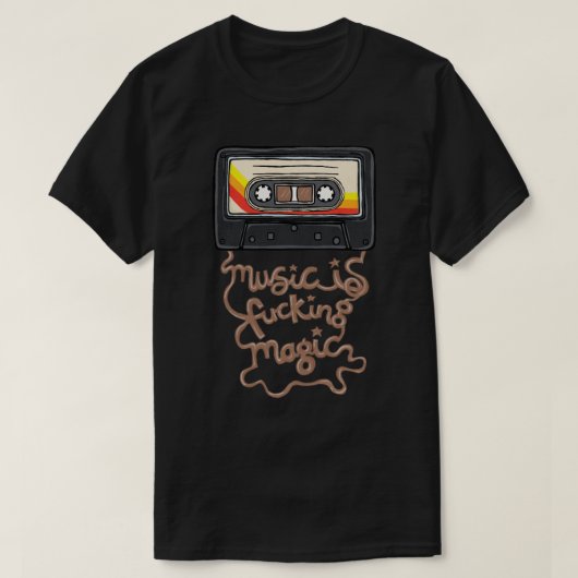 音楽が鳴っている魔法 Tシャツ (デザイン正面)