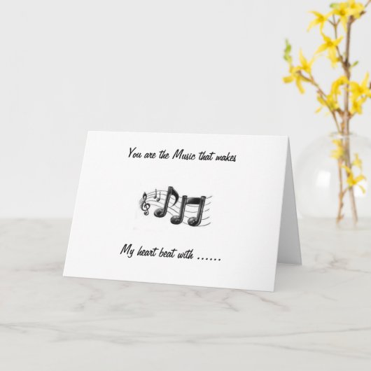 "音楽こそあなた達のもの" ハッピーアニバーサリー カード (黄色い花)