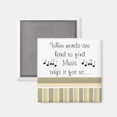 音楽ことわざ（音符あり） マグネット (正面/裏面)