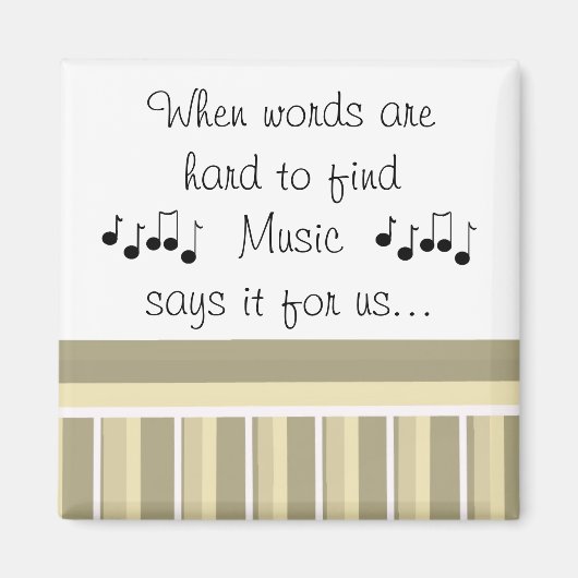 音楽ことわざ（音符あり） マグネット (正面)