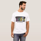 音楽それは私の情熱です Tシャツ (正面フル)