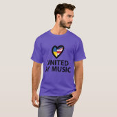 音楽でひとつに 古着風 Tシャツ (正面フル)