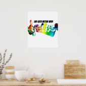 音楽で生活が良くなる ポスター (キッチン)