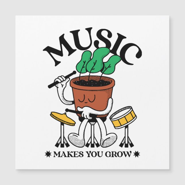 音楽で育つドラマー植物 (正面)