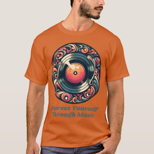 音楽で自分を表現しよう Tシャツ (正面)