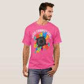 音楽で魂をつなぐ ヘッドフォンスピーカー DJミキサー Tシャツ (正面フル)